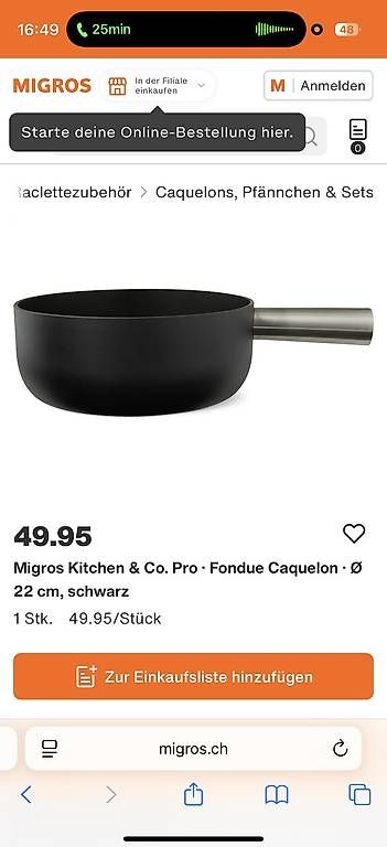 Migros Elettrodomestici da cucina: Fondue Caquelon inkl. 6 Gabeln – Usato da Bern venduto da Sareliii 2