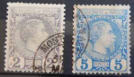 Monaco Kat. 2-3 gest. 1885 Kat. 72 Euro