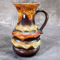 Vase vintage de lave grasse émaillée Allemagne années 1960