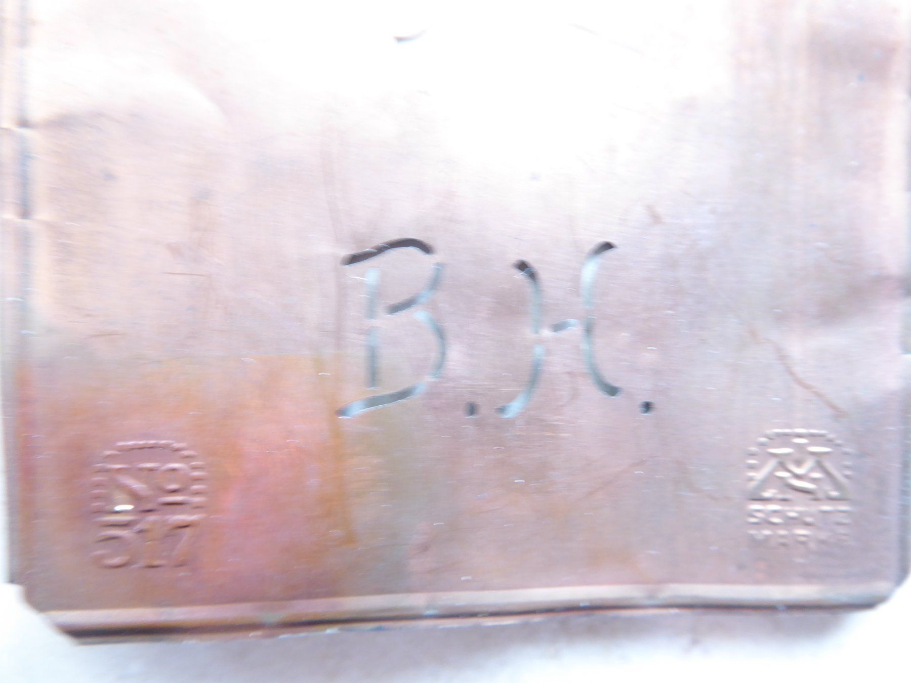 Schablonen: Monogramm-Schablone BH, Kupfer – Gebraucht aus Pratteln von Emmy 5