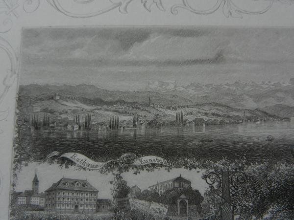 Incisioni: Zürich Souvenirblatt von Ringger – Usato da Risch venduto da Rischli15 6