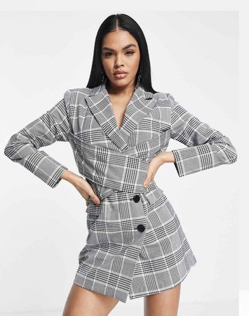⚫️ Stylisch elegantes Blazer-Kleid Gr. 36 / Gr. S / kariert