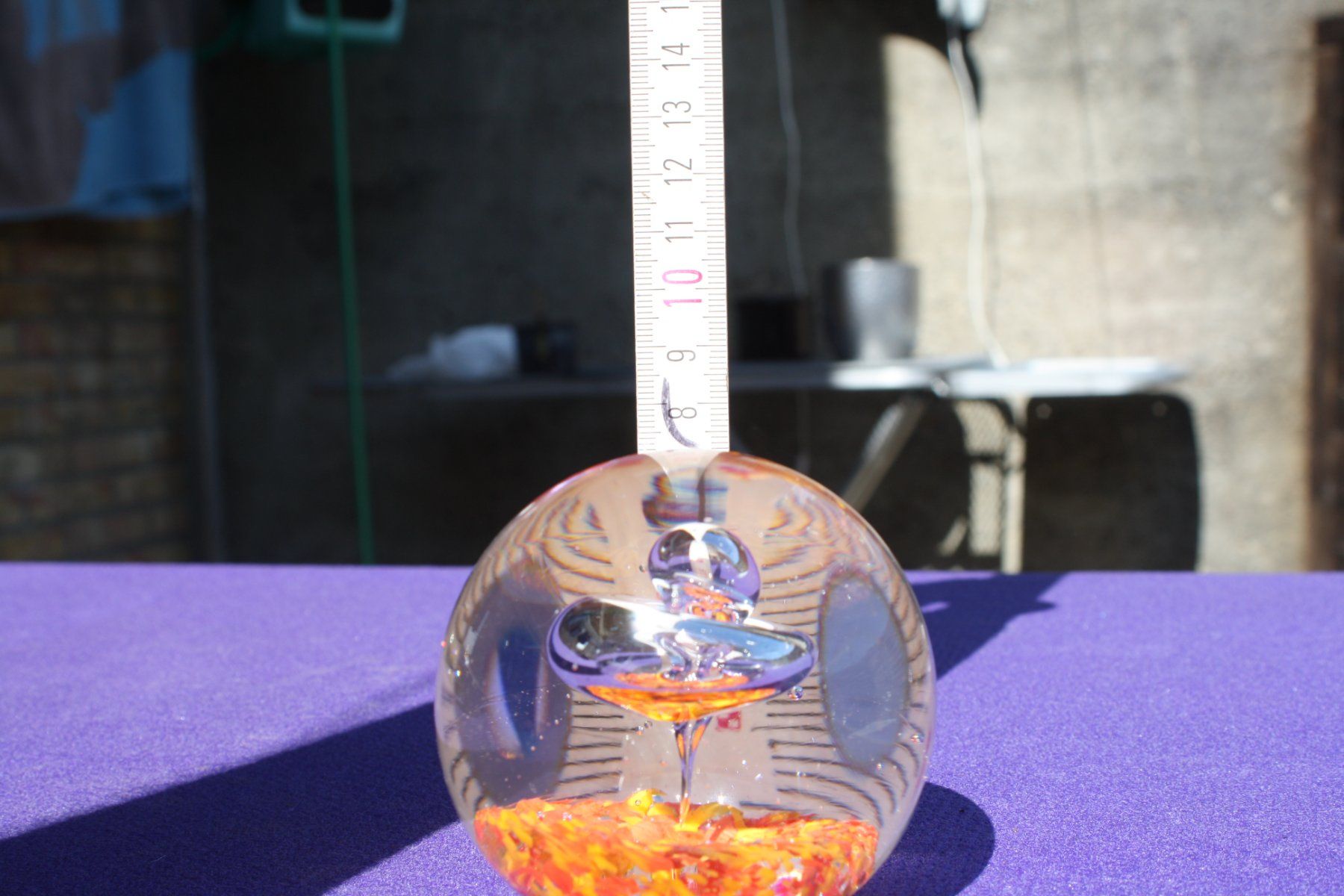 Verres: GLASKUGEL PAPERWEIGHT BRIEF - BESCHWERER – D'occasion à Wauwil par Pneuedy 6