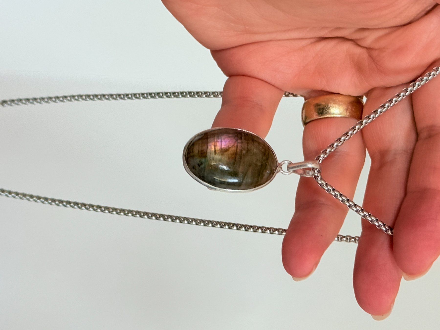 Colliers: Collier avec Labradorite – Neuf avec emballage d'origine à Genève par AWWA 5