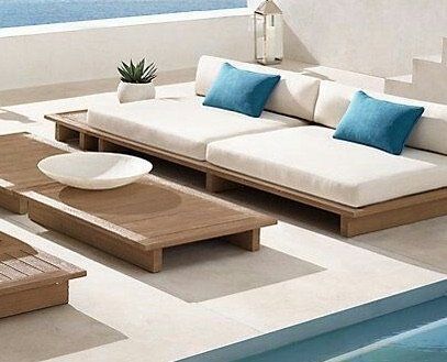 Divani: Sofa Outdoor Lounge Gartensofa Teakholz Gartenmöbel Couch – Nuovo e nell'imballaggio originale da Daisendorf venduto da Wohn-Kult 5