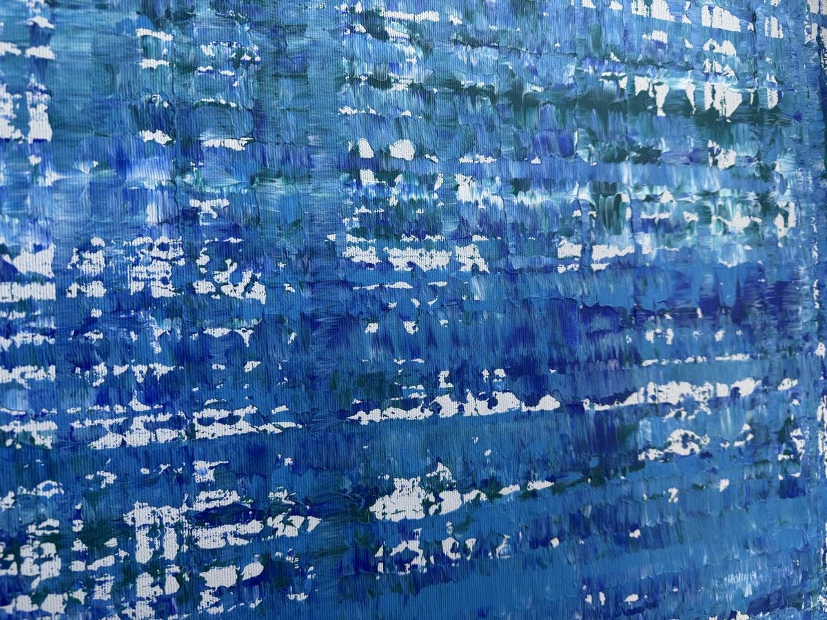 Tableaux: 100 x 80 cm Schweizer Kunst Blau – Neuf (Voir description) à Zürich par LuxuryJewellery 2