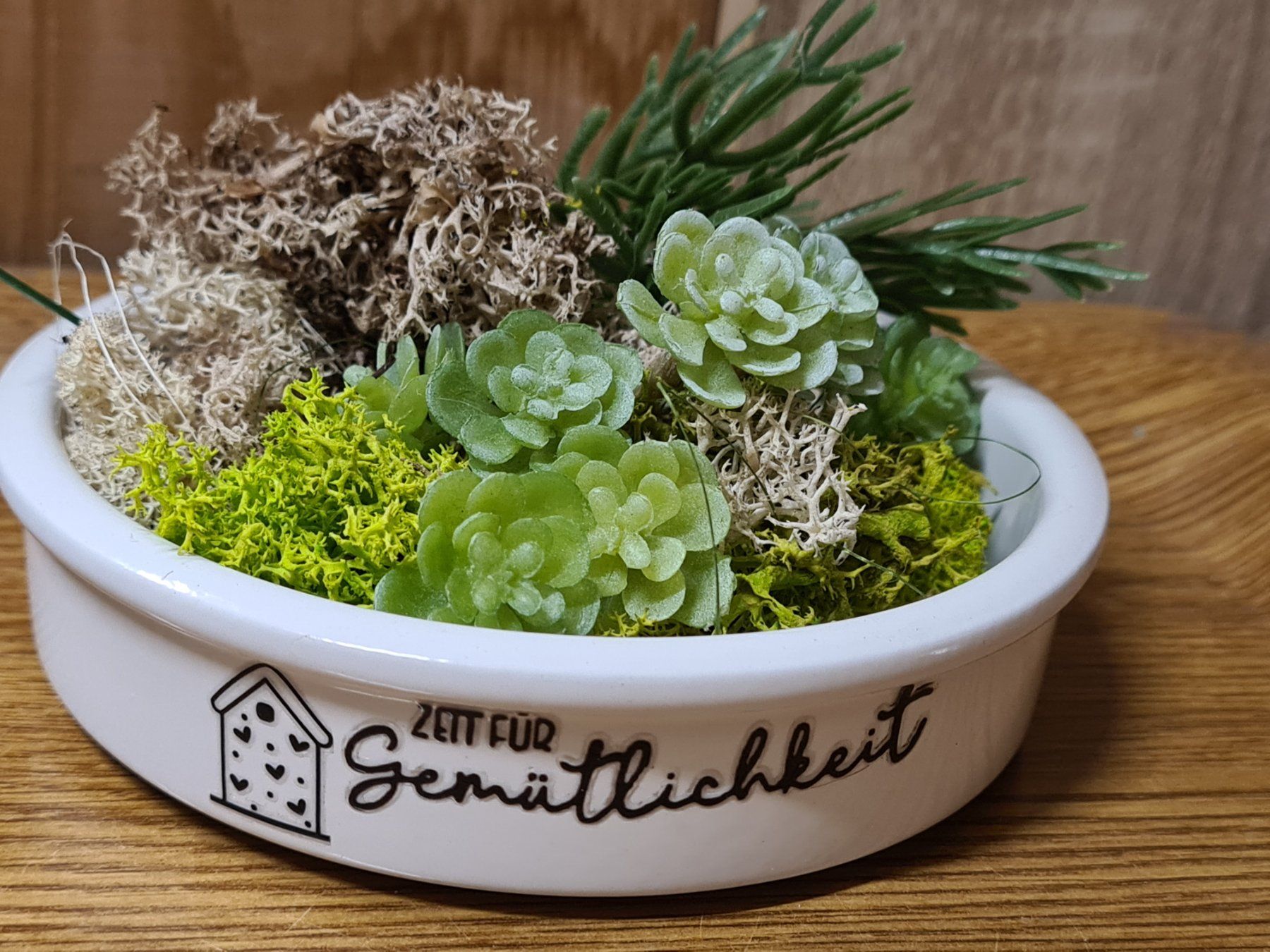 Vasi per fiori: Sukkulente  Blumenschale mit Spruch ca 12 x 3 cm – Nuovo e nell'imballaggio originale da Amriswil venduto da kleindeko 2