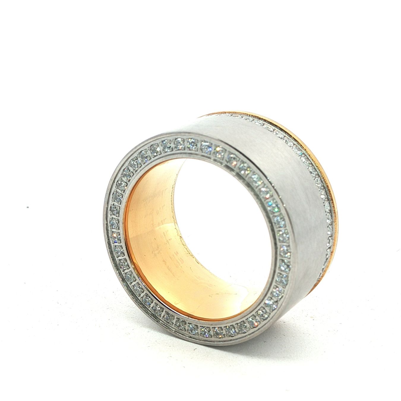 Olga Ribler Anelli: Edelstahl Bicolor Statement  Ring  Ringgrösse 48 – Nuovo (secondo la descrizione) da Luzern venduto da Schmuckoutlet 2