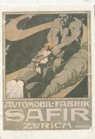 Werbekarte Zürich Automobile Fabrik