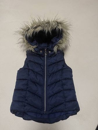 Gestepptes Gilet mit Pelzkragen Gr. 2-4 Jahre