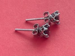 Luxus Elegante Zirkonia Ohrstecker Ohrschmuck  Farbe:Silber