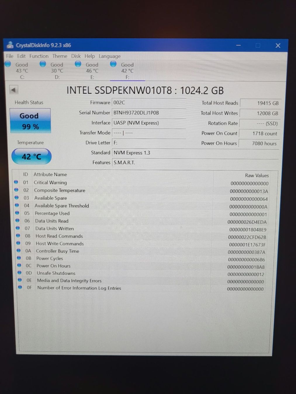 Intel Disques durs: Intel 660P 1TB SSD m.2 NVME – D'occasion à Unterengstringen par CyberCore 1