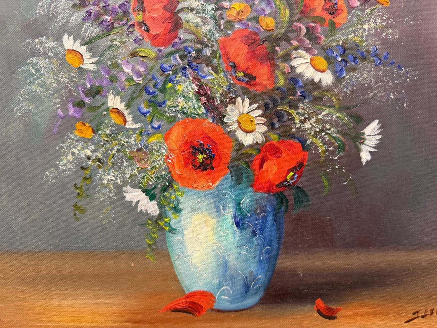 Dipinti: Elegantes Blumen Gemälde mit farbenprächtigem Strauss – Usato da Steinhausen venduto da ZeitreiseBrocki 1
