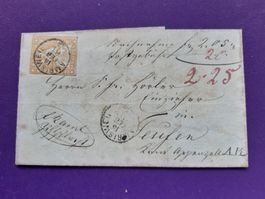 Strubelbrief 1861, 22G, 20 Rp. AMRISWEIL - TEUFEN