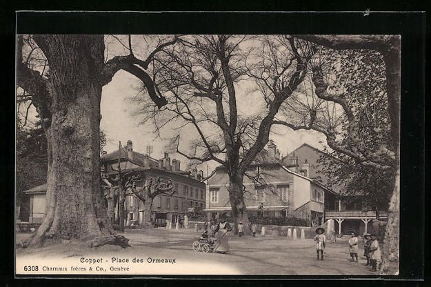 Ansichtskarten: AK Coppet, Place des Ormeaux – Gebraucht aus Berlin von bartko-reher