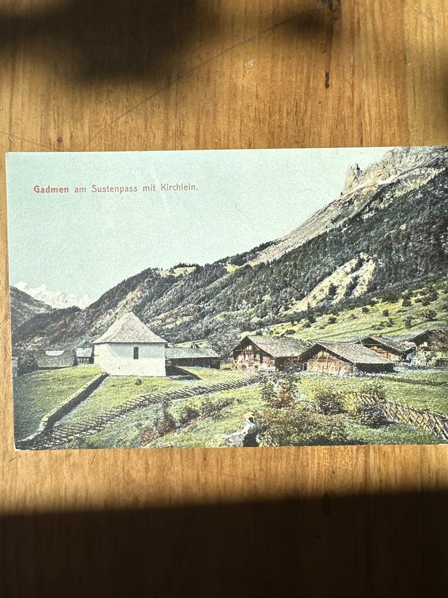 Cartoline postali: AK 1913 Gadmen am Sustenpass Kirchlein – Usato da Frauenfeld venduto da aluma14