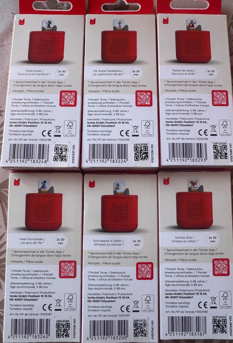 Spielzeuge: Pack 6 Tonnies Migros – Neu und originalverpackt aus La Chaux-de-Fonds von tel_jmh9 1