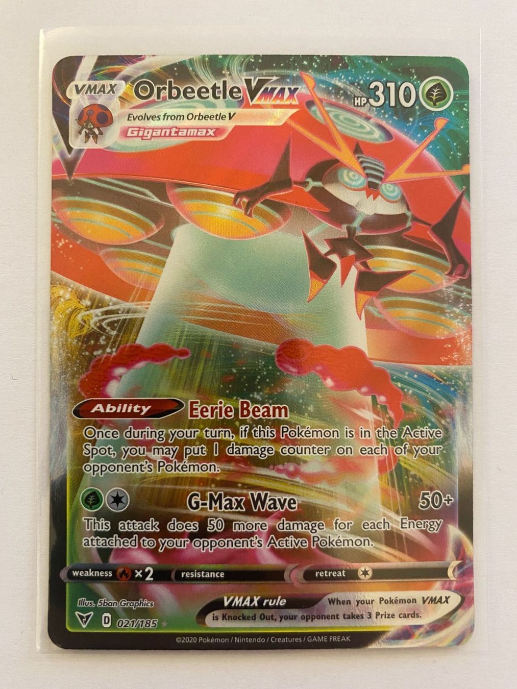 Pokémon Sammelbilder & Trading cards: Pokemon Orbeetle VMax 021/185 Vivid Voltage EN – Neu (gemäss Beschreibung) aus Weingarten-Kalthäusern von McGmavlo