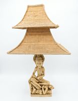 Vintage Tischlampe Bali / Asien (56 cm)