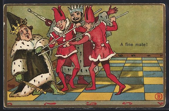 Cartoline postali: Matt auf A7 durch König und 2 Läufer,  – Usato da Berlin venduto da bartko-reher