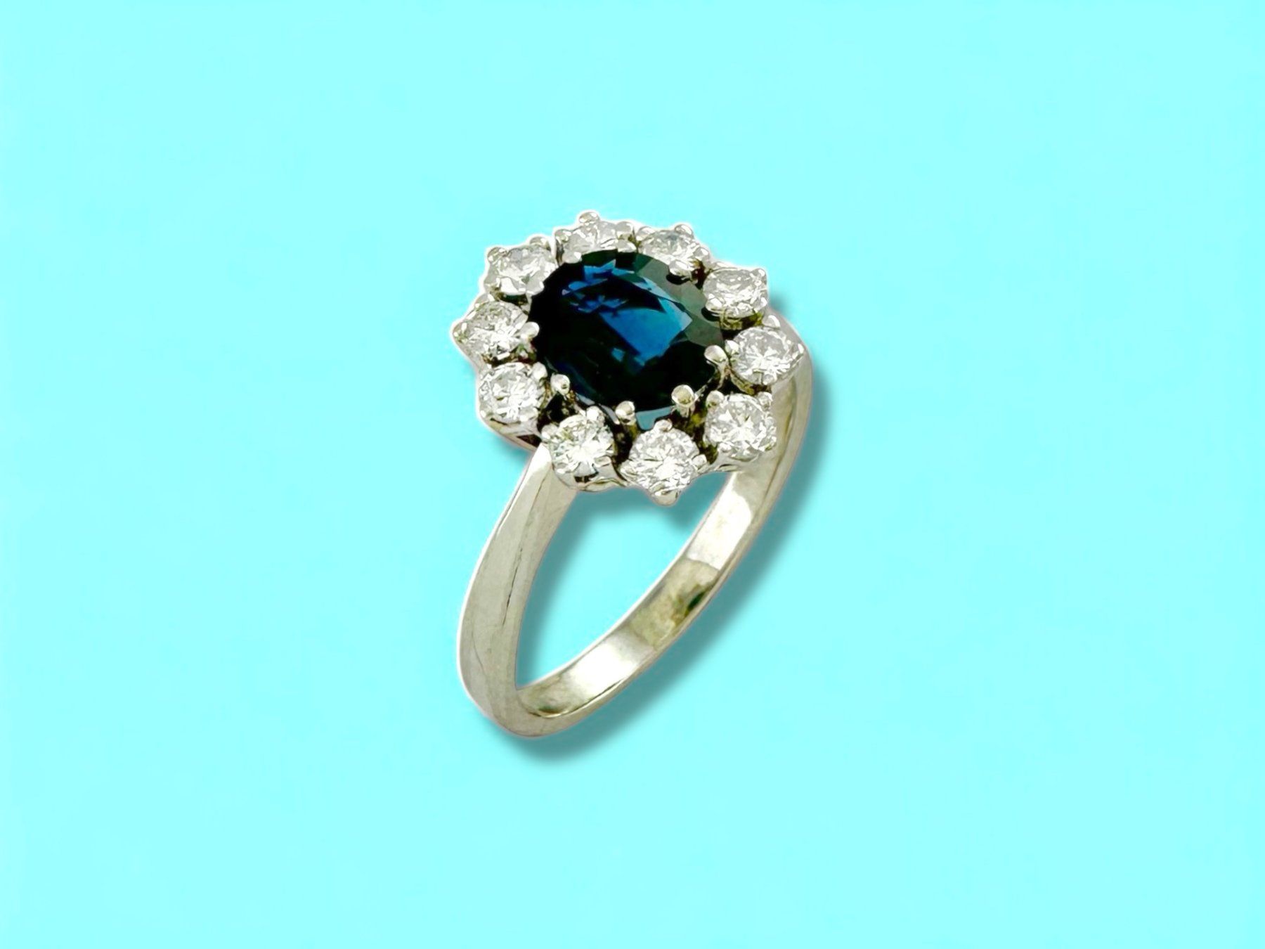 Anelli: SIEGL GOLDGILDE, Biel, Saphir - Diamant - Ring – Usato da Zuzwil SG venduto da artimmo 4