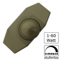 LED Schnurdimmer 60W Dreh-Dimmer champagner/braun 1-60W