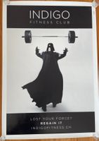 Plakat: Fitnessclub Indigo wirbt mit Darth Vader