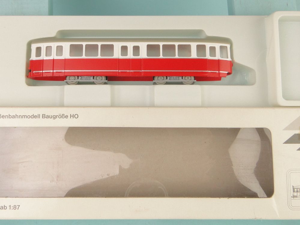Tramway Miniature Vienne Type M Avec Remorque - Échelle HO 1:87, époque IV (1965-90), Modèle Statique Analogique