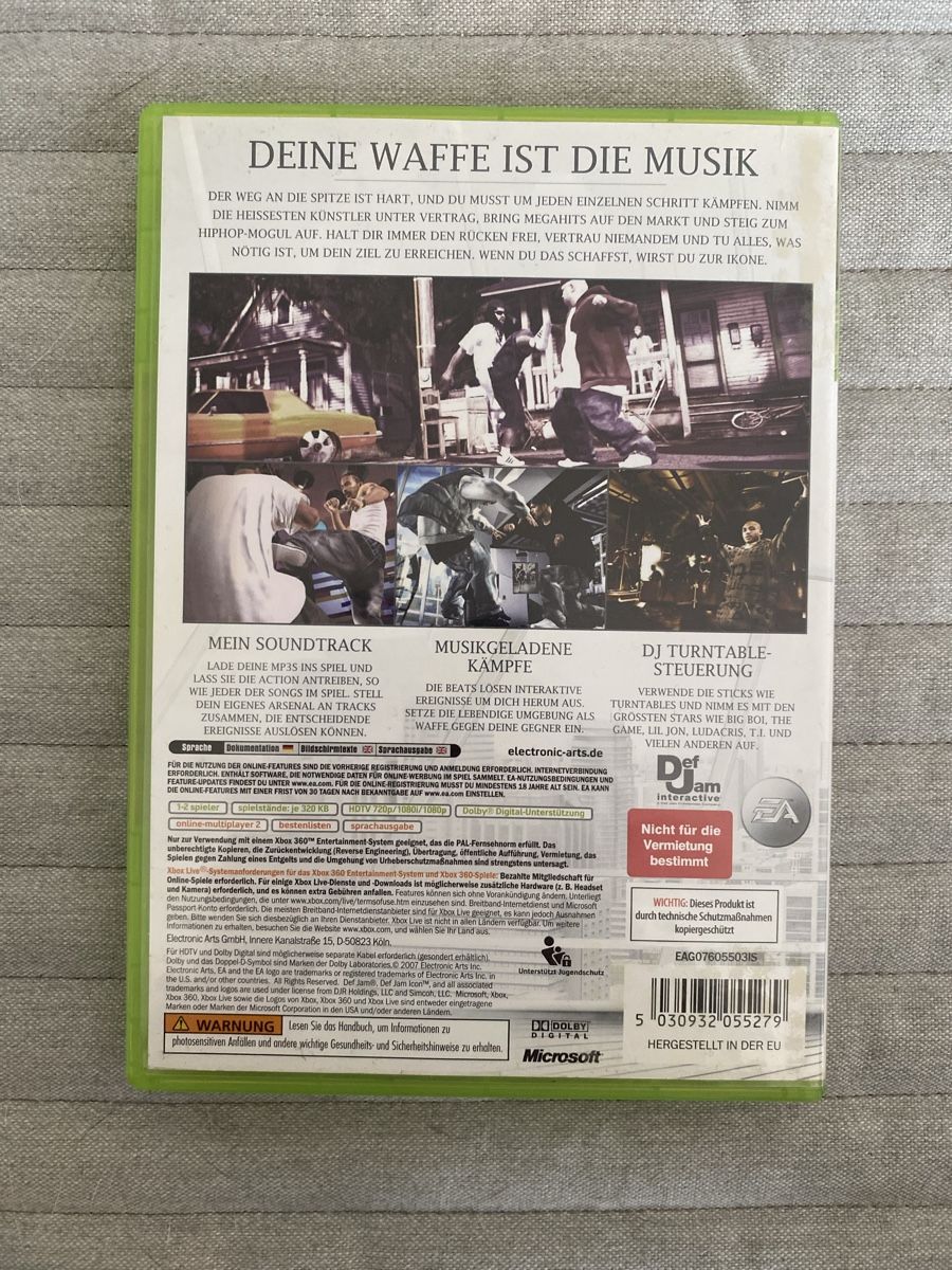 Microsoft Giochi: Def Jam Icon für Xbox 360 – Usato da Thunstetten venduto da Virus_33 2