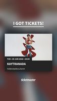 KAYTRANADA Concert Ticket- Hallenstadion Zurich
