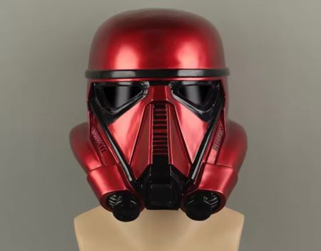 Star wars Death Trooper Helm. (LIFE SIZE) Rot glanz finish