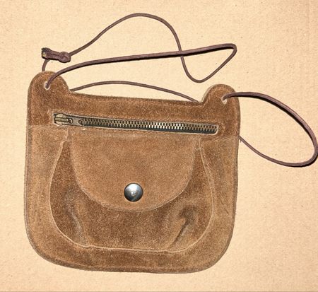 Vintage Wildleder Handtasche, Umhängetasche, Braun Top!