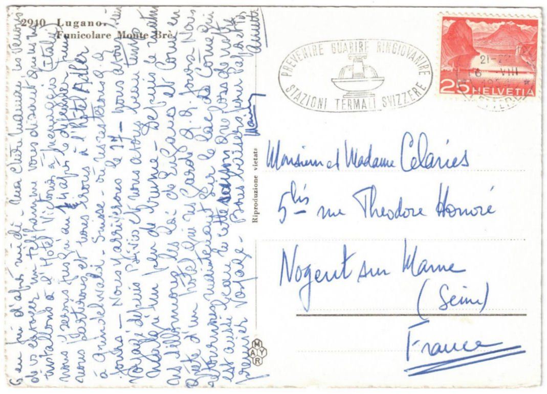 Cartoline postali: Lugano - Standseilbahn Monte Brè – Usato da Binningen venduto da Mountainrider 1