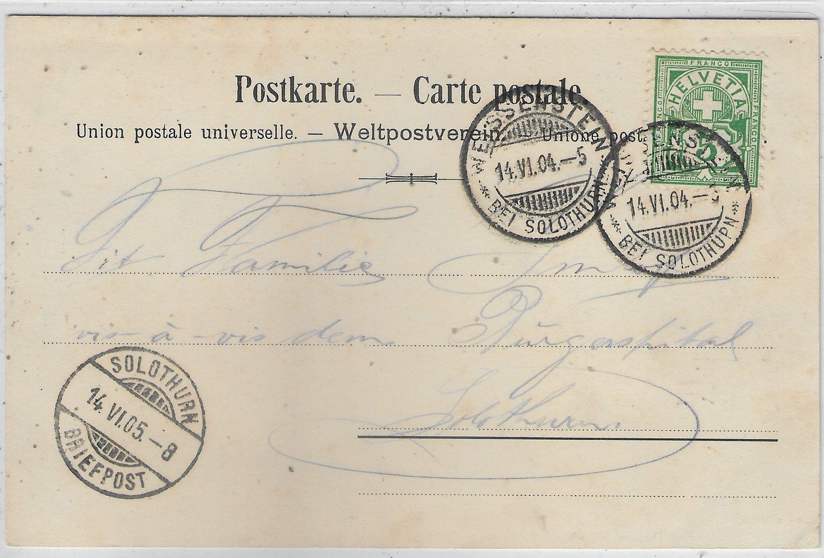 Cartoline postali: Kurhaus Weissenstein - Sennhütte – Usato da Ettingen venduto da Kartenplanet 1