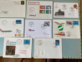 19 FDCs Flughafen/Airport Zürich-Kloten