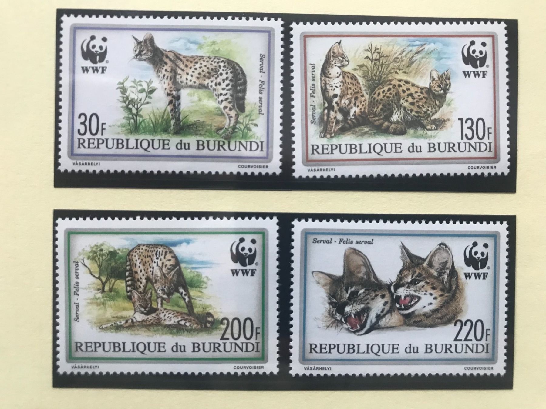 Tutti i francobolli: WWF Burundi 1992 Serval Satz postfrisch – Nuovo (secondo la descrizione) da Liestal venduto da schnueps