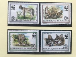 WWF Burundi 1992 Serval Satz postfrisch