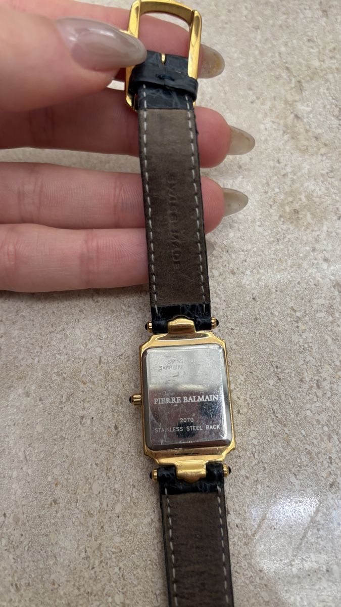 Balmain Orologi: Pierre Balmain Uhr vergoldet mit Saphiren – Usato da Bern venduto da kue_db29 6