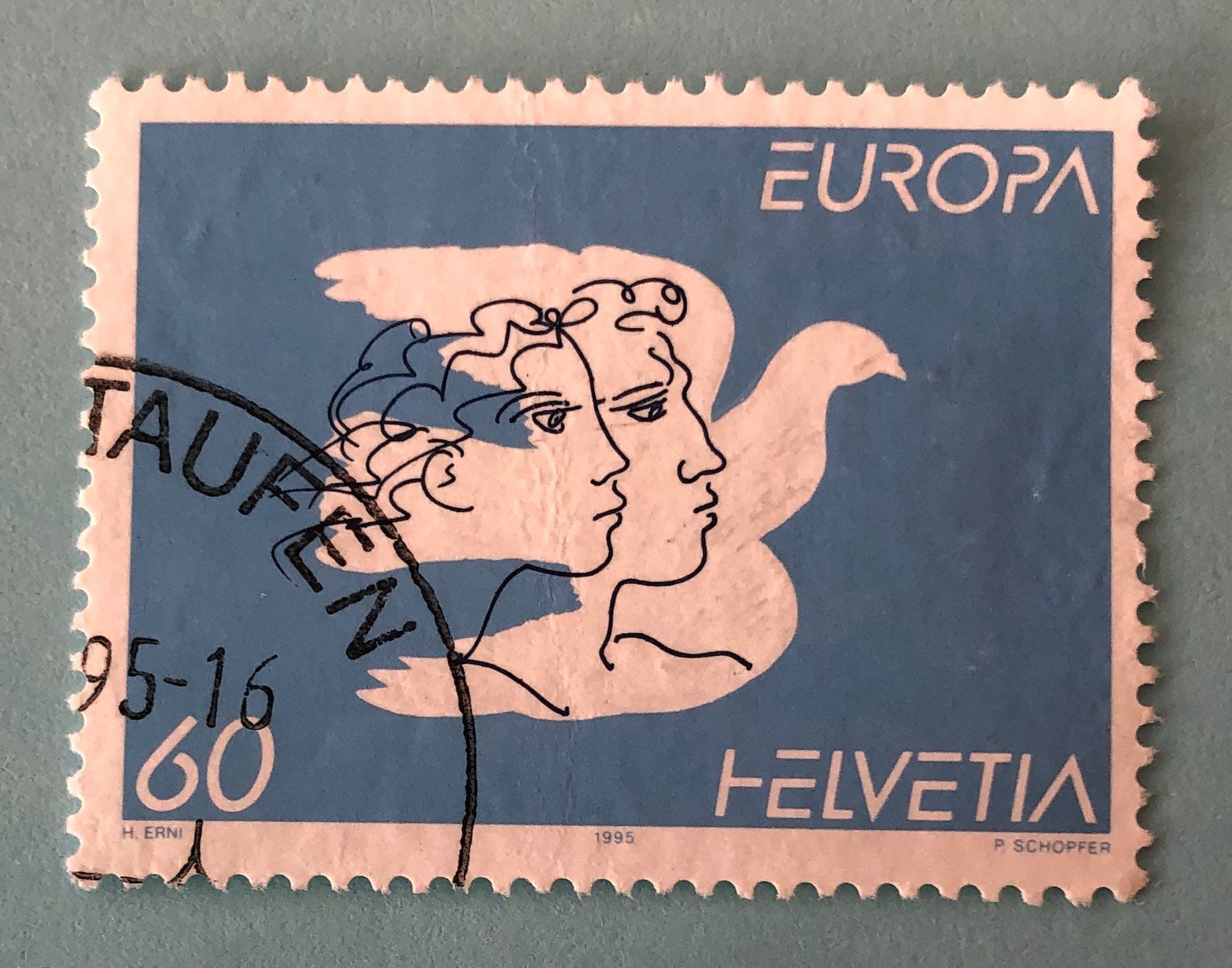 Tutti i francobolli: Nr.880 Friede  Europa GESTEMPELT 1995    – Usato da Aarau venduto da Billa007