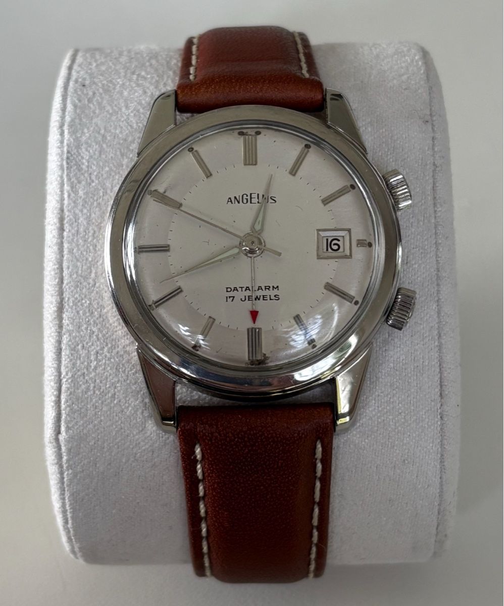 Angelus Orologi: Angelus Datalarm Weckeruhr Stahl – Usato da Winterthur venduto da LaBodega