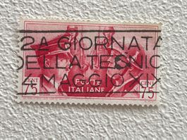 Italia Briefmarke mit Hitler und Mussolini