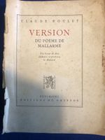 livre Mallarmé ancien poésie trace usure
