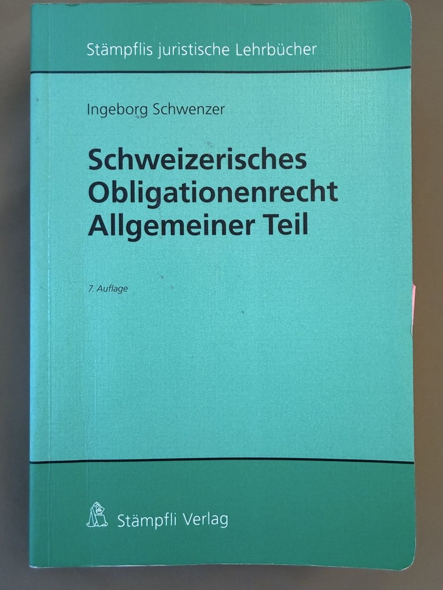 Libri: Schweizer Obligationenrecht Allgemeiner Teil 7. Auflage – Usato da Zürich venduto da sha_vw65