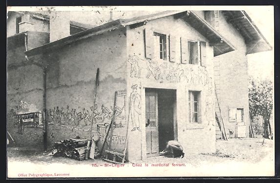 Ansichtskarten: St. Légier, Chez le maréchal ferrant – Gebraucht aus Berlin von bartko-reher