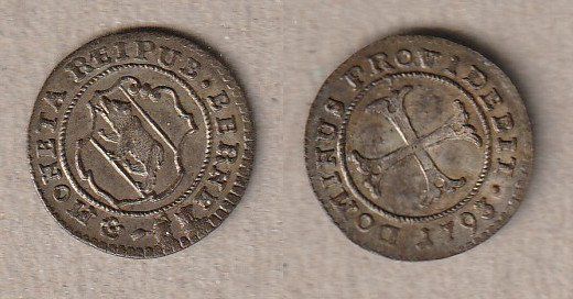 Tutti le monete: Kanton Bern, Kreuzer 1793, vorzüglich – Usato da Allschwil venduto da Coinfreak