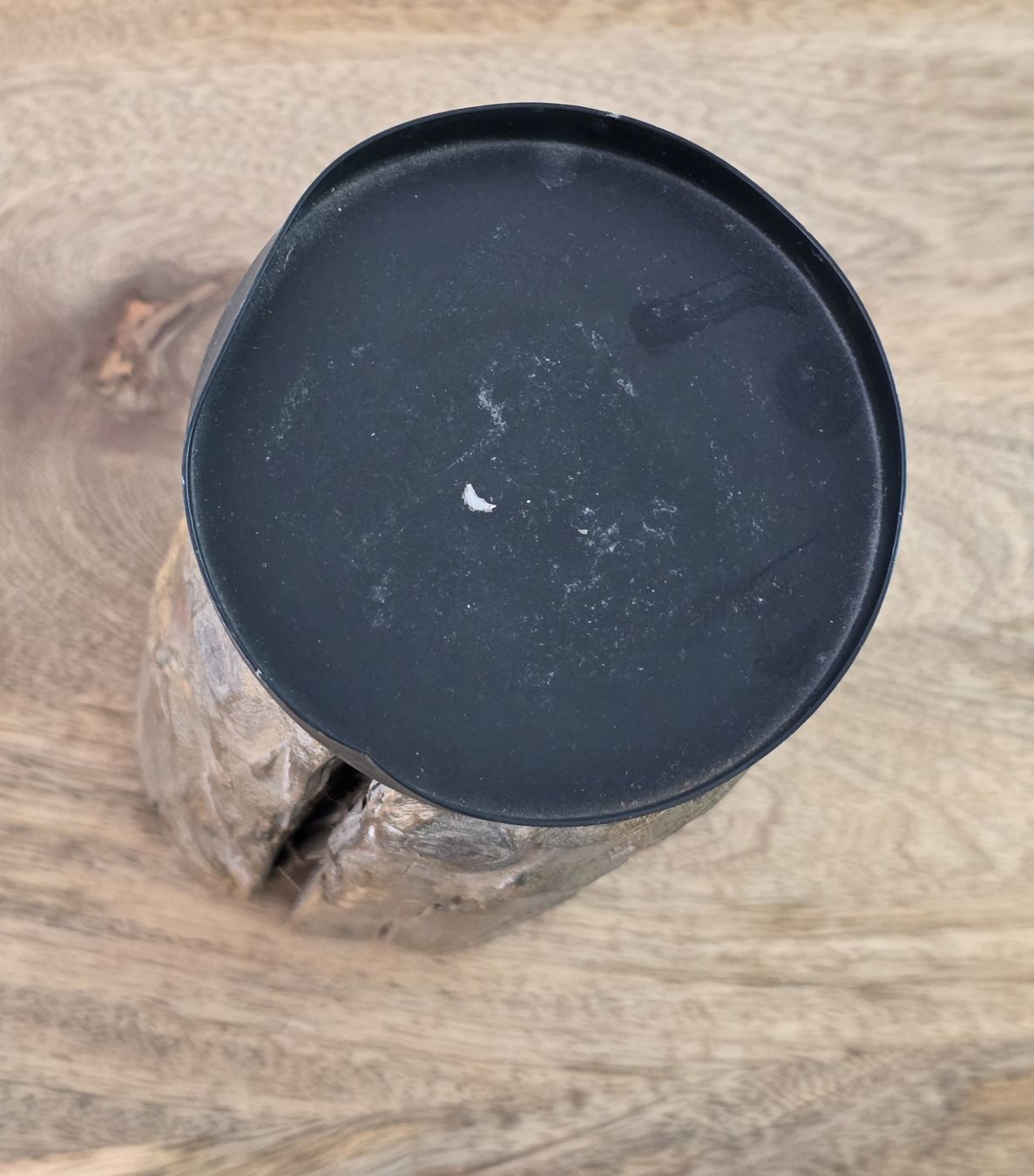 Portacandele: Kerzenständer Holz Baumstamm mit Metallablage – Usato da Rheinsulz venduto da Gilea 4