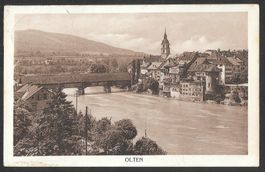 Olten Altstadt Holzbrücke mit Haus am Ländiweg