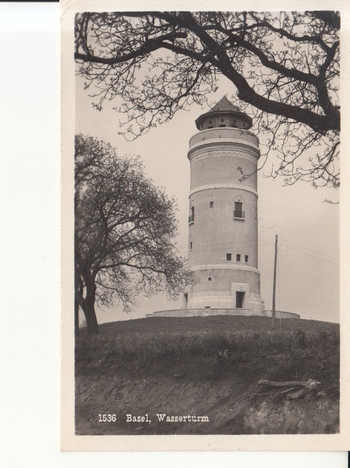 Ansichtskarten: Basel Wasserturm 1928 – Gebraucht aus Bürglen TG von StampGraf