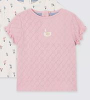 John Lewis Frühling Baumwollshirt 6 - 9 Monate x 2 Neu