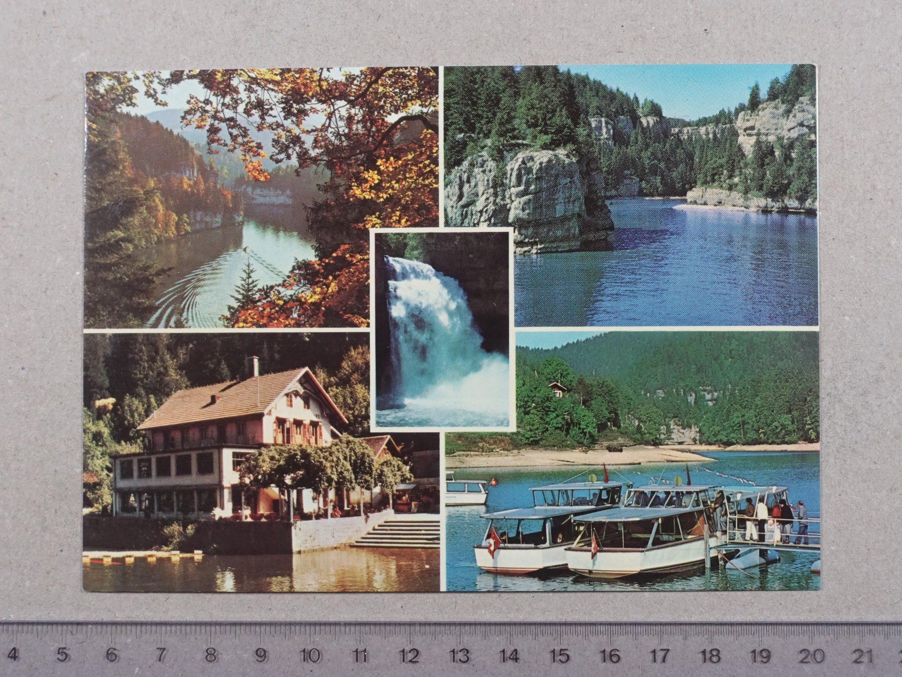 Cartoline postali: Les Brenets, Bassins du Doubs, 1984 – Usato da Lenzburg venduto da fh1